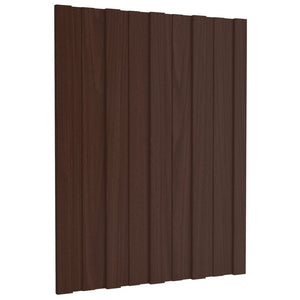 Dachpaneel 12er Set Braun 60x45cm Stahl