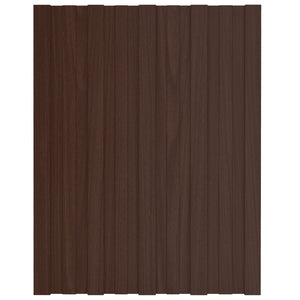 Dachpaneel 12er Set Braun 60x45cm Stahl