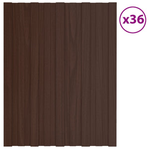 Dachpaneel Braun 36 Stk. 60x45cm Verzinkt