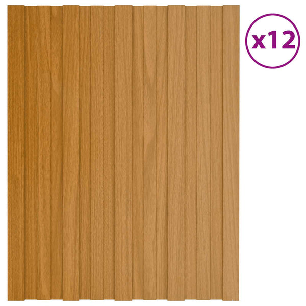 Dachpaneel 12er Set 60x45cm Verzinkt