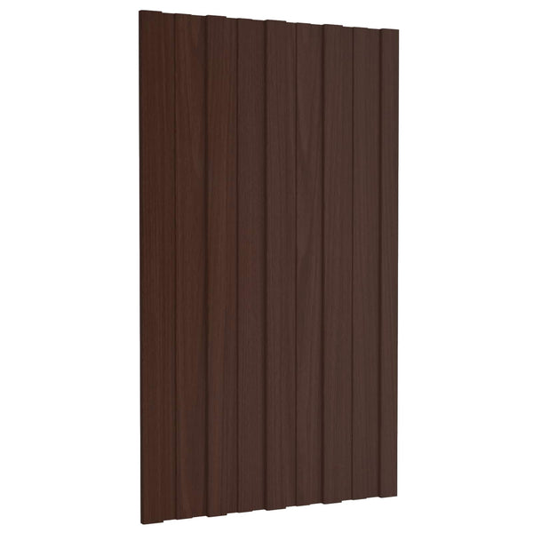 Dachpaneel 12 Stk. Braun 80x45 cm Verzinkt