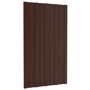 Braune Dachpaneele, 36 Stk., 80x45 cm, verzinkt