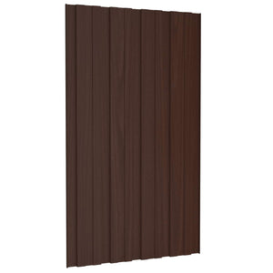 Braune Dachpaneele, 36 Stk., 80x45 cm, verzinkt
