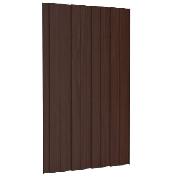 Braune Dachpaneele, 36 Stk., 80x45 cm, verzinkt