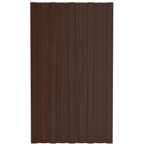 Braune Dachpaneele, 36 Stk., 80x45 cm, verzinkt