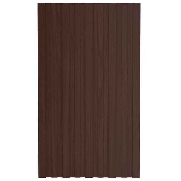 Braune Dachpaneele, 36 Stk., 80x45 cm, verzinkt