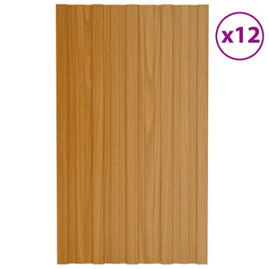 Dachpaneel 12er Set 80x45cm Verzinkter Stahl