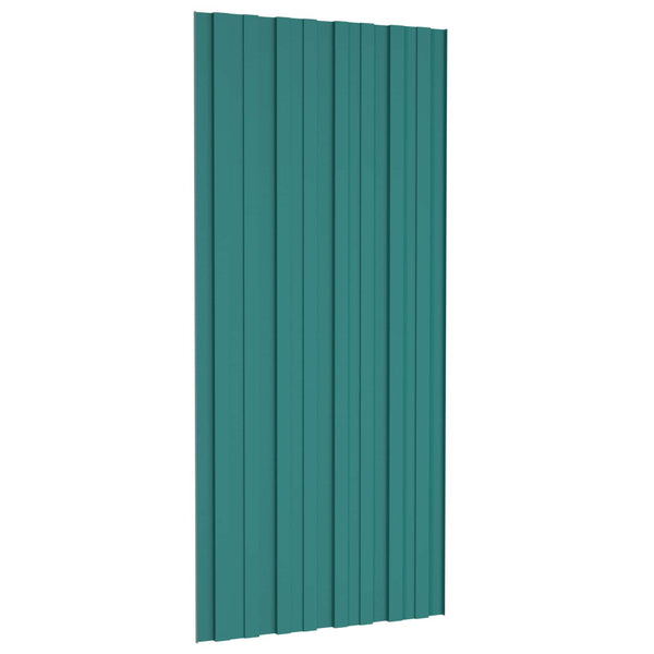 Grüne Dachpaneele, 12 Stk, 100x45 cm, Verzinkt