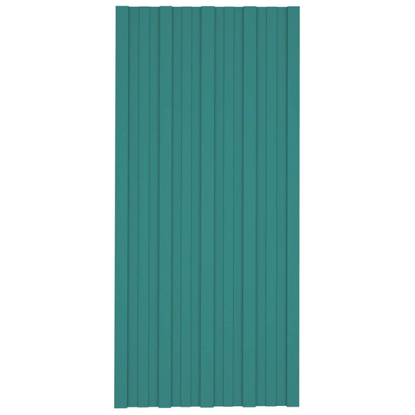 Grüne Dachpaneele, 12 Stk, 100x45 cm, Verzinkt