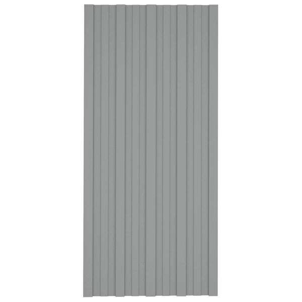 Dachpaneel Grau 100x45 cm, 12er Set