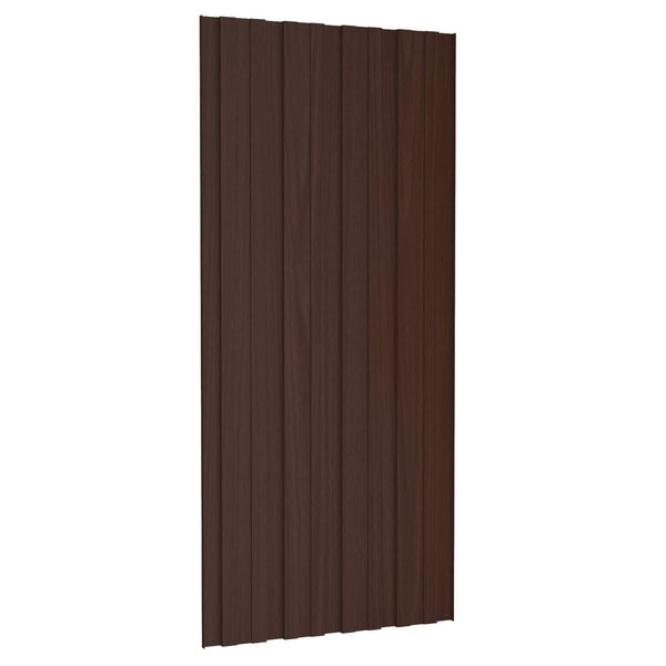 Dachpaneel Braun 100x45 cm Verzinkt Stahl 12 Stk