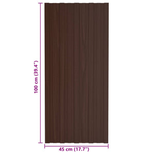 Dachpaneel Braun 36 Stk. 100x45cm Verzinkt