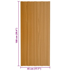 Dachpaneel-Set, 12 Stk., 100x45 cm, verzinkt