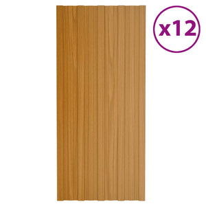 Dachpaneel-Set, 12 Stk., 100x45 cm, verzinkt