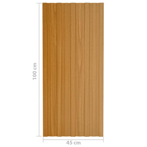 Dachpaneel Natur 36 Stk. 100x45 cm Stahl