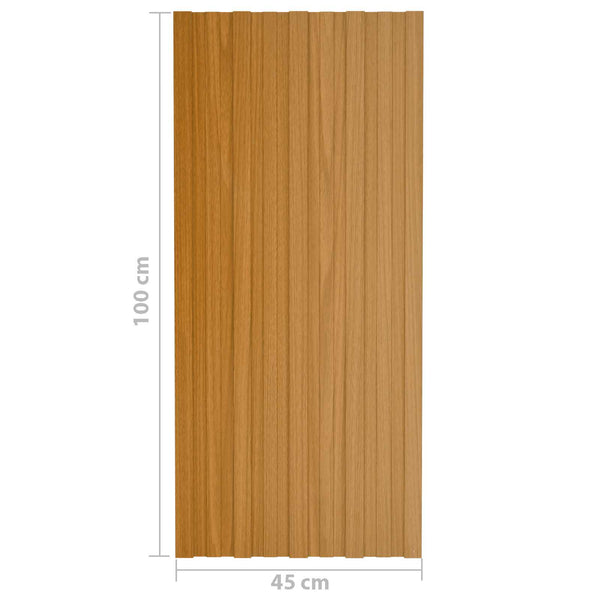 Dachpaneel Natur 36 Stk. 100x45 cm Stahl