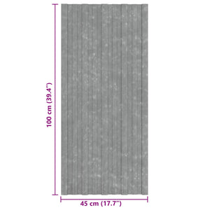 Dachpaneel Silber 100x45cm, 12er Set
