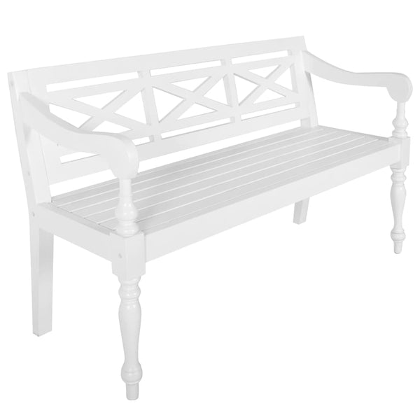 Weiße Batavia Bank Mahagoni 123 cm