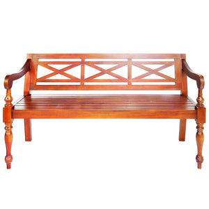 Batavia Bank Dunkelbraun Mahagoni 123cm