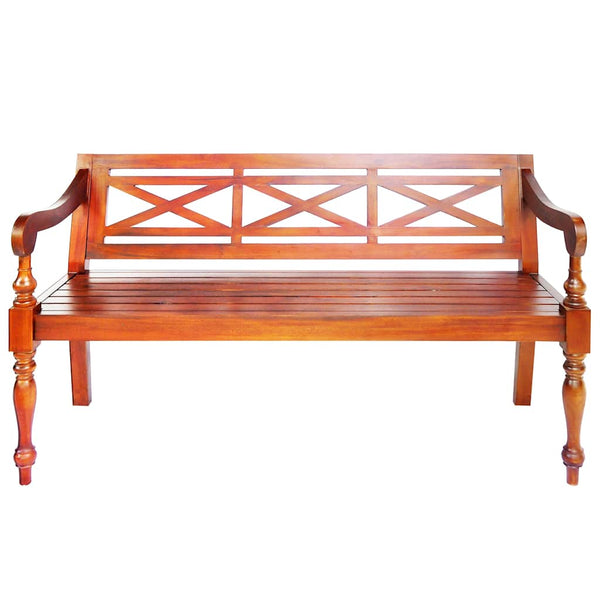 Batavia Bank Dunkelbraun Mahagoni 123cm