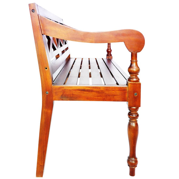 Batavia Bank Dunkelbraun Mahagoni 123cm