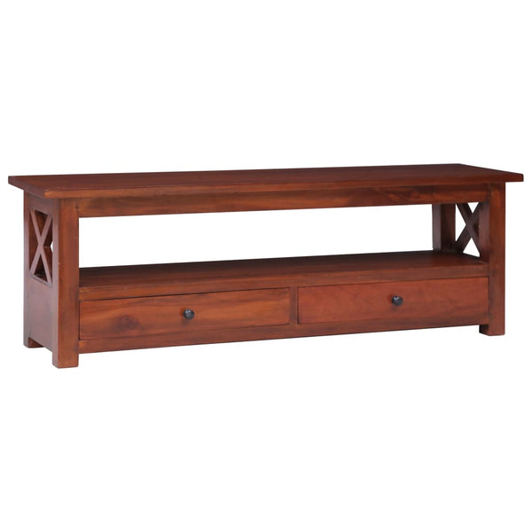 TV-Schrank Braun Massivholz Mahagoni 115 cm