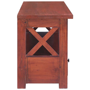 TV-Schrank Braun Massivholz Mahagoni 115 cm