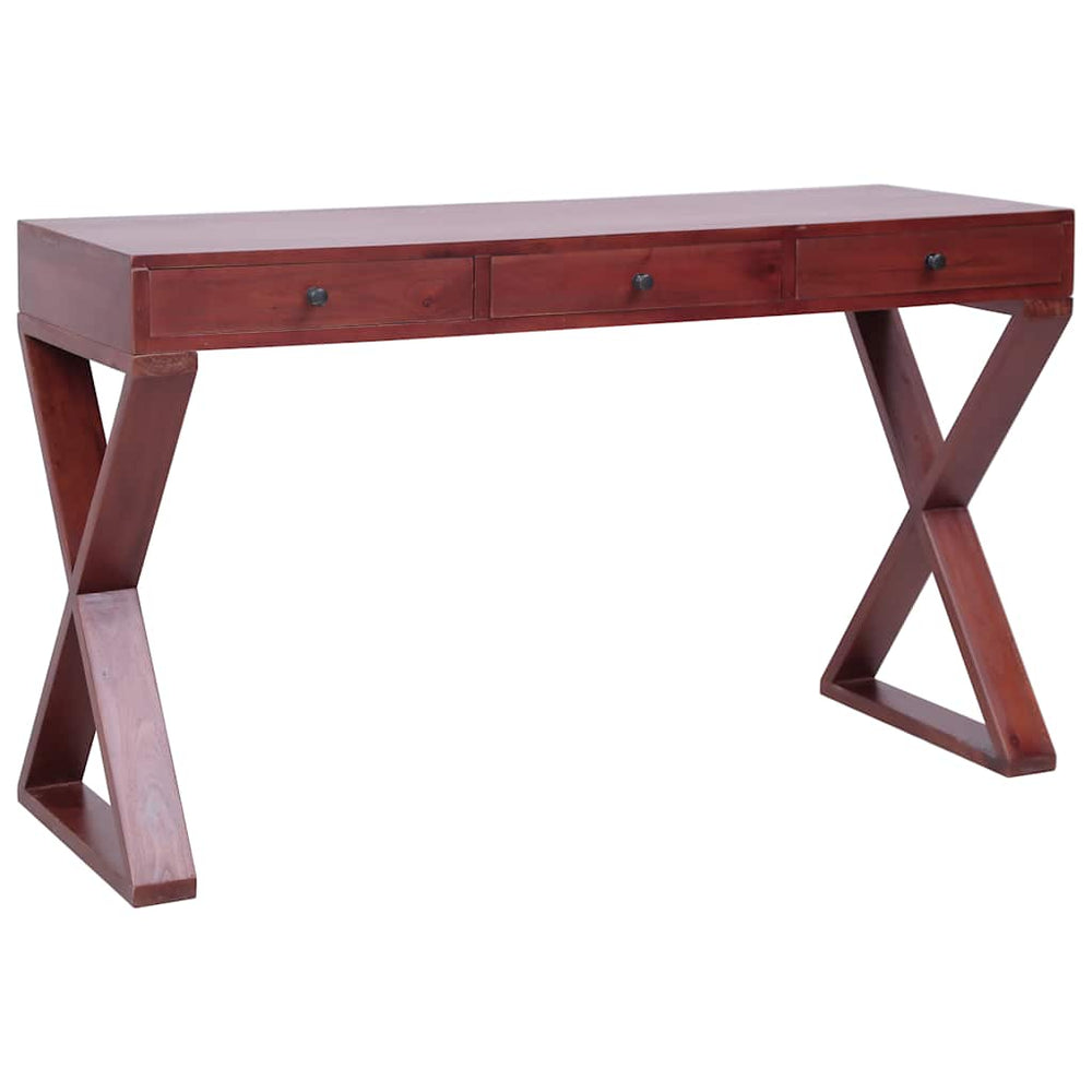 Computertisch Braun Mahagoni Massivholz 115 cm