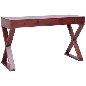 Computertisch Braun Mahagoni Massivholz 115 cm