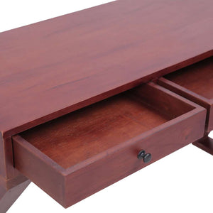 Computertisch Braun Mahagoni Massivholz 115 cm