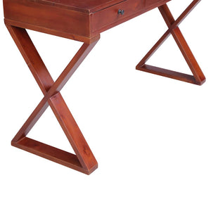 Computertisch Braun Mahagoni Massivholz 115 cm