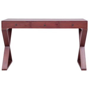 Computertisch Braun Mahagoni Massivholz 115 cm