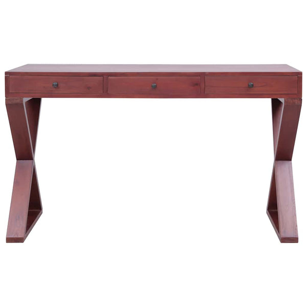 Computertisch Braun Mahagoni Massivholz 115 cm