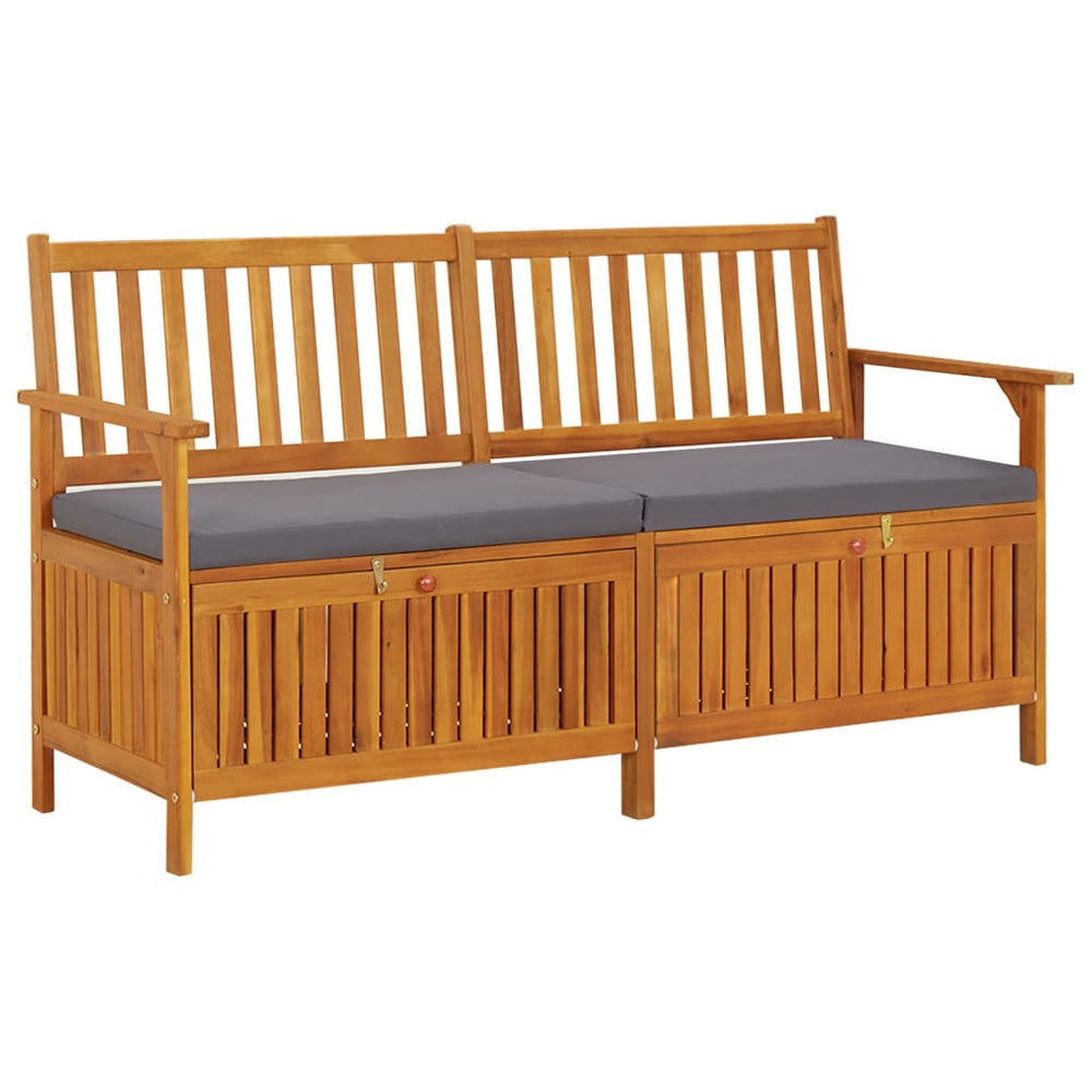 Truhenbank mit Kissen 148 cm Massivholz Akazie