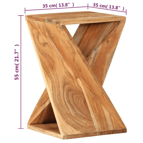 Akazie Beistelltisch Massivholz 35x35x55 cm