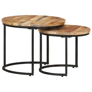 Satztische 2er Set Mango Massivholz