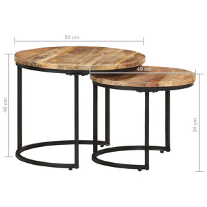 Satztische 2er Set Mango Massivholz