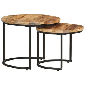 Satztische 2er Set Mango Massivholz