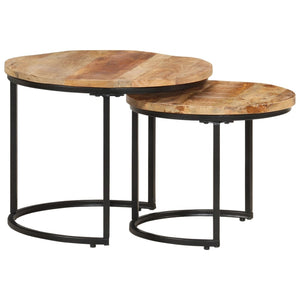 Satztische 2er Set Mango Massivholz