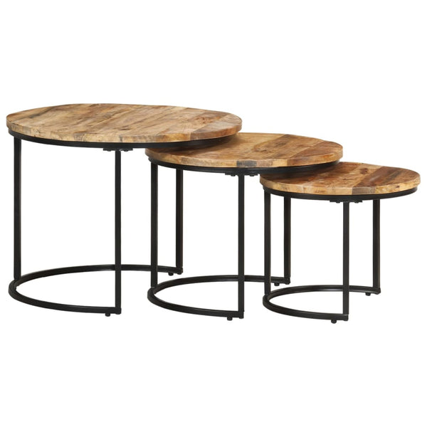 Satztische 3er Set Mango Massivholz