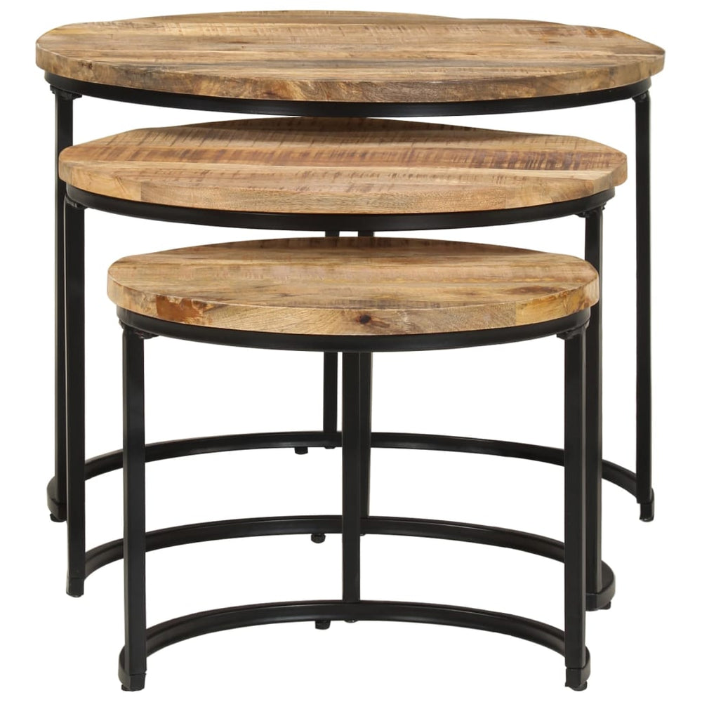 Satztische 3er Set Mango Massivholz