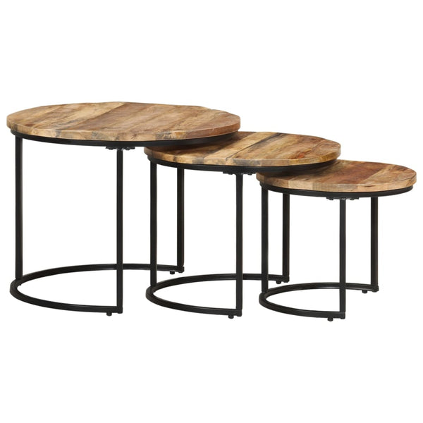 Satztische 3er Set Mango Massivholz