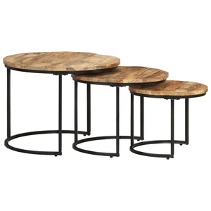 Satztische 3er Set Mango Massivholz