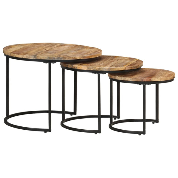 Satztische 3er Set Mango Massivholz