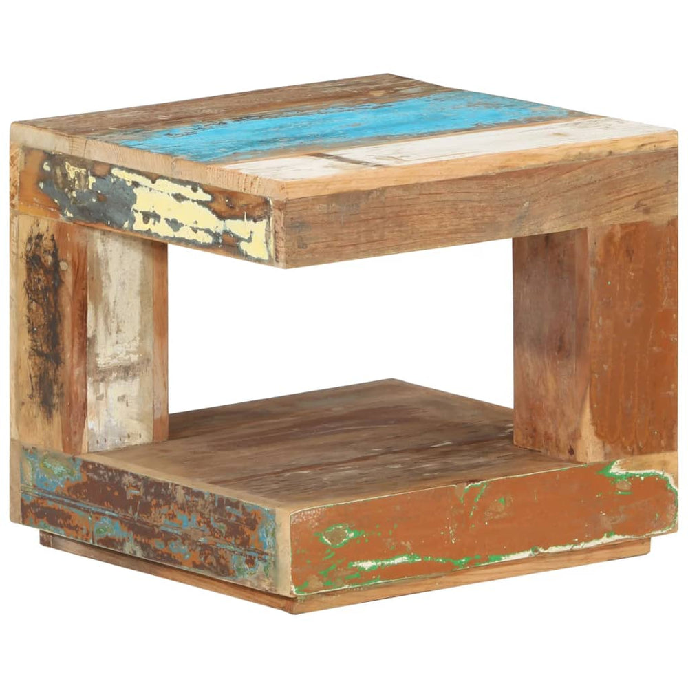 vidaXL Table basse 45x45x40 cm en bois de récupération massif