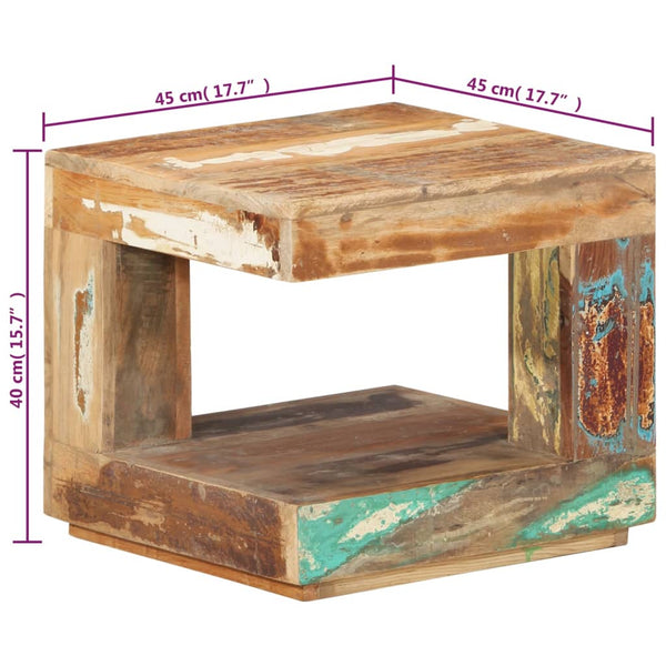 Couchtisch Altholz Massiv 45x45 cm