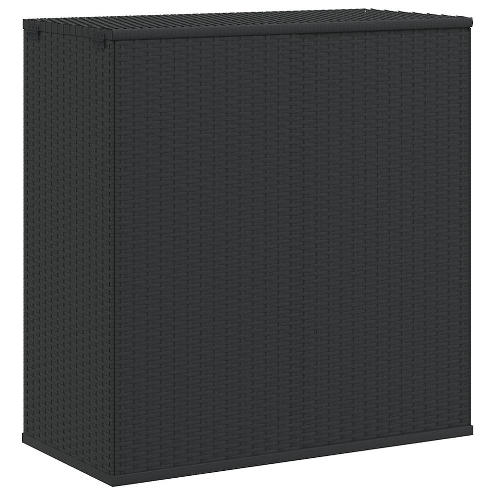 Garten-Kissenbox PE Rattan 100x49x103,5 cm Schwarz