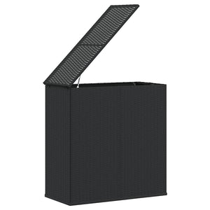 Garten-Kissenbox PE Rattan 100x49x103,5 cm Schwarz