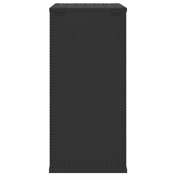 Garten-Kissenbox PE Rattan 100x49x103,5 cm Schwarz