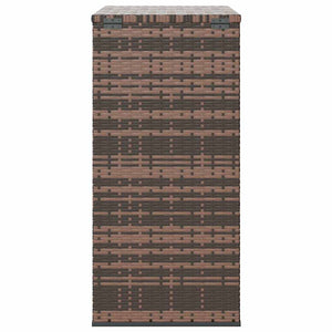 Garten-Kissenbox PE Rattan 100x49x103,5 cm Braun